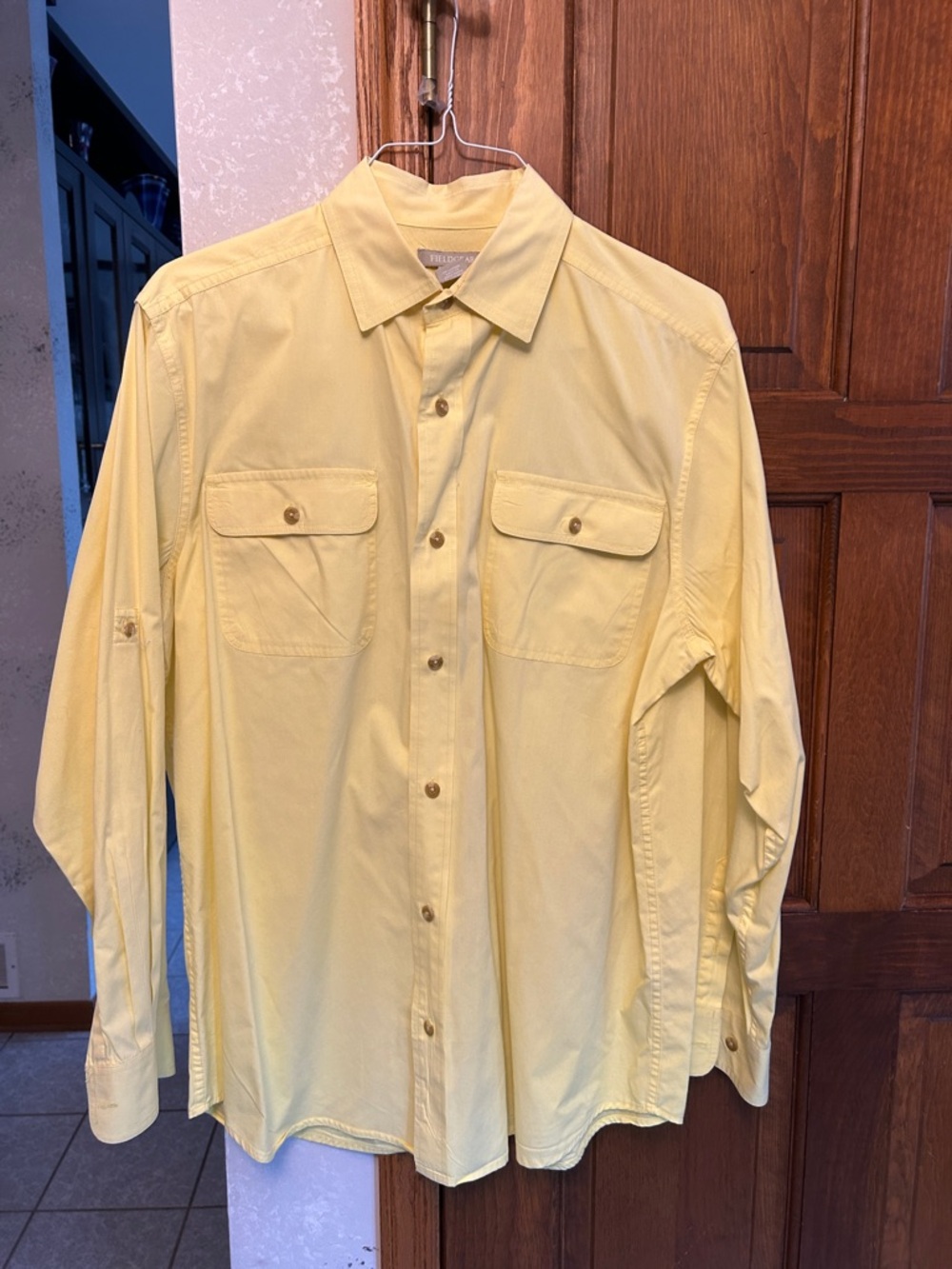 Fieldgear Light Yellow Button-Up Shirt with Chest Pockets